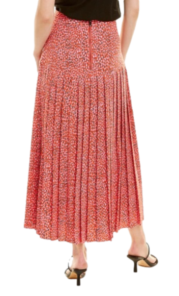 NWT Ted Baker Zandi Printed Knife Pleat Split Midi Skirt Size 6 (2XL) - Picture 3 of 12